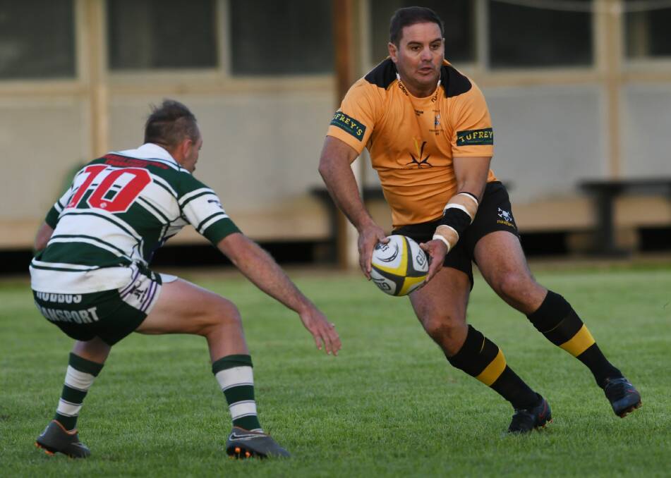 Back steering the ship: Andrew Moodie has been a welcome sight for Pirates supporters back in the gold and black this season after suiting up for North Tamworth two years ago. Photo: Gareth Gardner