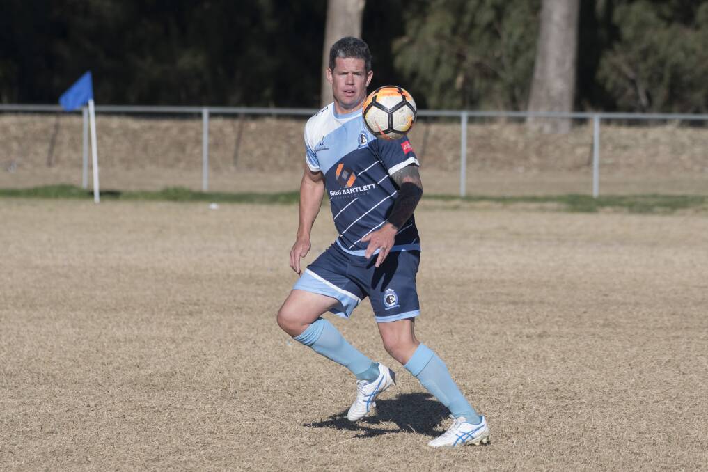 Troy Hearfield was Tamworth FC's lone goalscorer in their 1-all draw with South Armidale on Saturday.