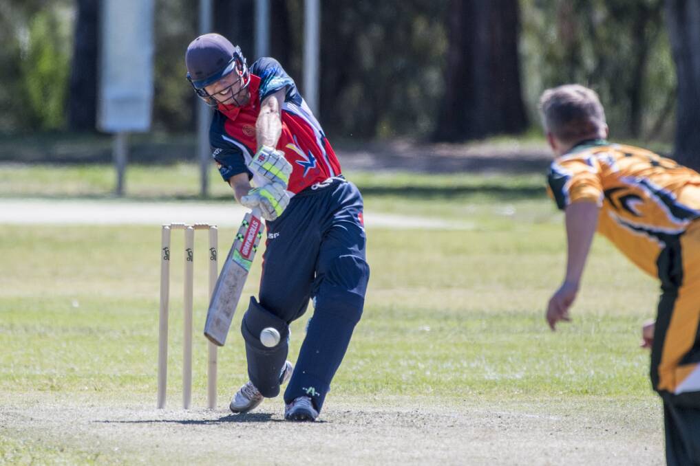 Crunch: Adam McGuirk lit up for Central North Navy with an unbeaten 110. Photo: Peter Hardin