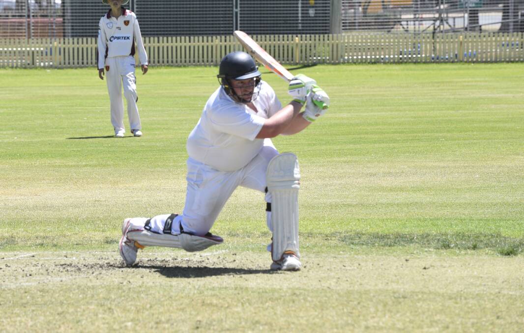 Valiant effort: Justin Carter's half-century wasn't quite enough for Mornington as they fell just short against Court House in their Twenty20 clash on Saturday. Photo: Billy Jupp
