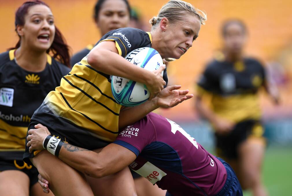 Baptism of fire: In her debut Super W season Claudia Nielsen has started in every game. Photo: RugbyAU media