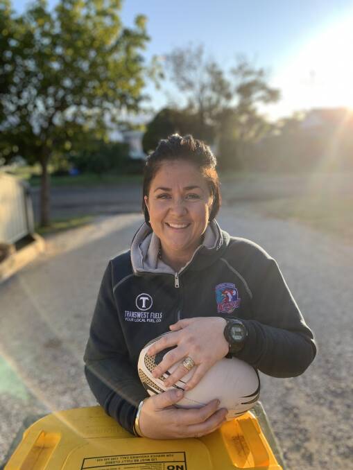 Get involved: Kootingal-Moonbi fundraising coordinator Danielle Brock has issued the challenge to the Roosters family to have a crack at the No Look Challenge.