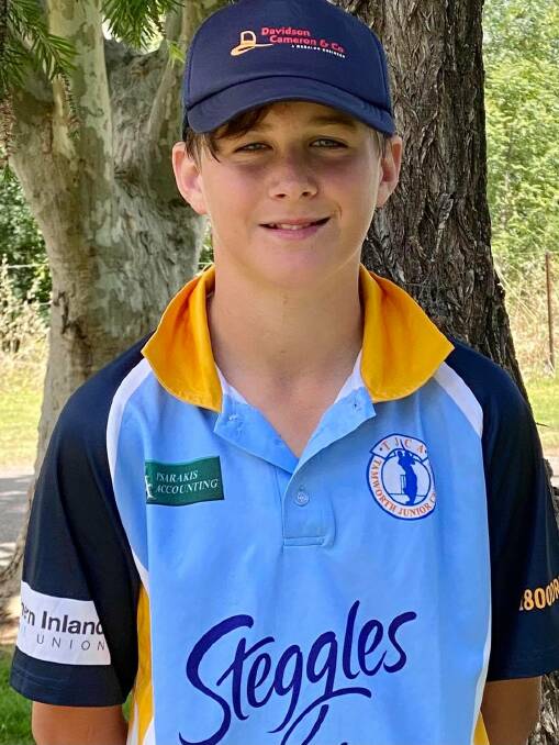 On fire: Tamworth's Harrison Hamilton was one of the standout performers in the latest round of the Central North junior competition scoring 96no off 106 balls