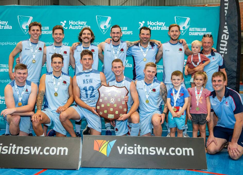 Champion performance: Brandan Horner (front left) and his NSW State side made it 12 straight titles.