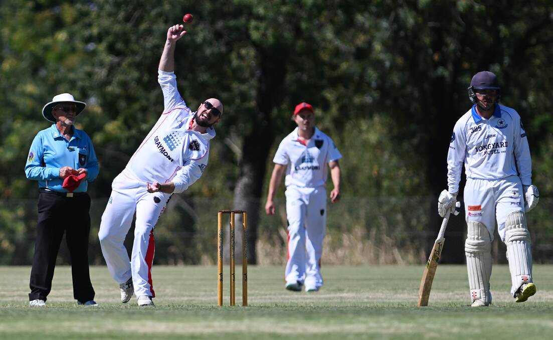 Michael Rixon was North Tamworth's best with the ball taking 3-39. Picture by Gareth Gardner