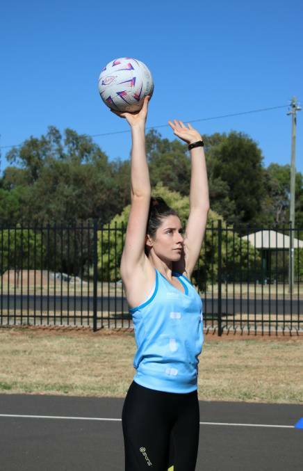 Aiming high: Eliza Perkins will play for Combined Catholic Colleges in Sydney on Monday.