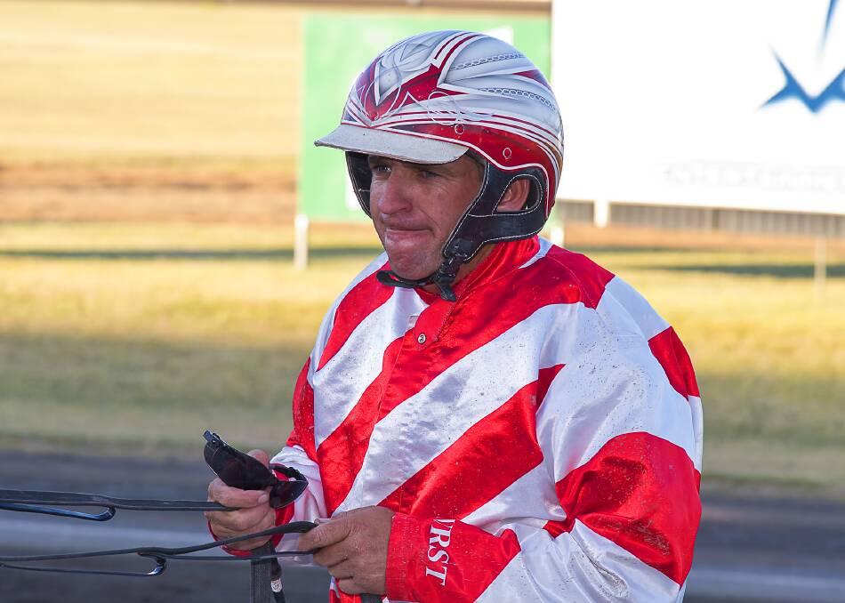 Double success: Nathan Hurst enjoyed a training double on the final night of the Tamworth HRC Carnival of Cups including Eagle Commander in $12,000 Star Maker final. Photo: PeterMac Photography