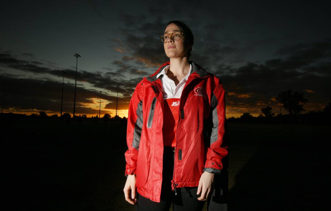 New horizon: Twelve months ago Lauren Lamrock was a relative AFL novice. Now she is the Tamworth Swans' vice-captain and eagerly awaiting the first bounce this Saturday. Photo: Gareth Gardner 140720GGBE02