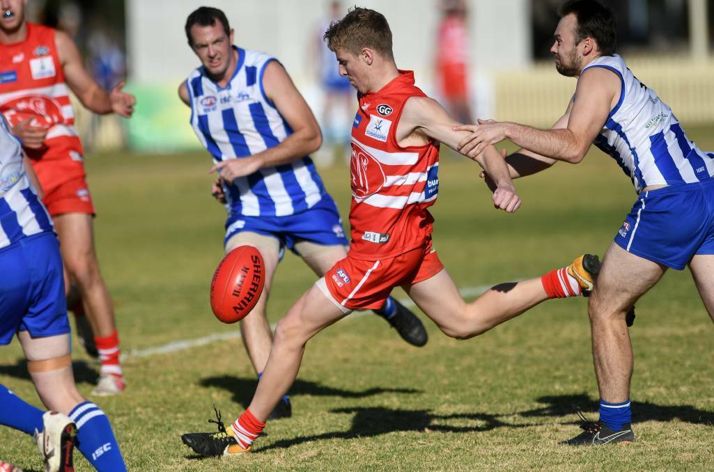 Versatile: Playing in the midfield for the first time Connor Betts was one of the Tamworth Swans' best in Saturday's trial win over Gunnedah.