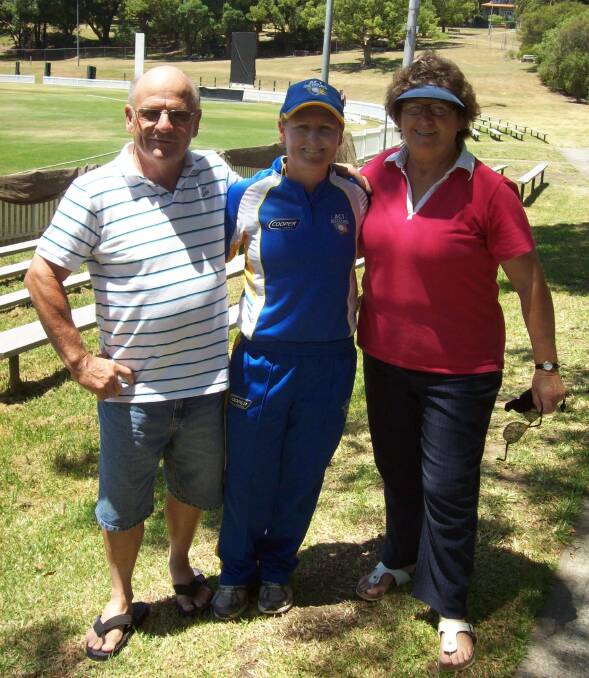 GREATLY MISSED: The late Anne Coleman with her daughter Leonie and her husband Ian after Leonie's last game.