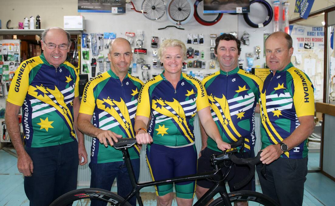 Ready to race: (L-R) Garry Turner, Ross Durham, Lauren Robertson, Terry Roach and Tim Duffy will be part of the Gunnedah charge in Saturday's Keegan Downes Memorial. Photo: Vanessa Hohnke
