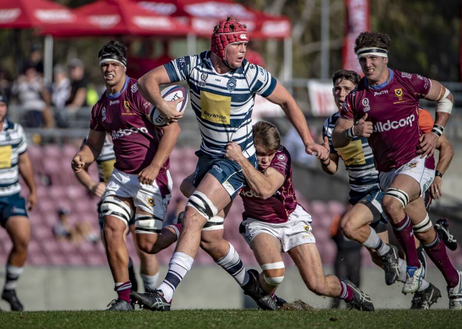 Wilson in action for Brothers during last year's Brisbane Premier Rugby competition. Photo: Brendan Hertel/QRU