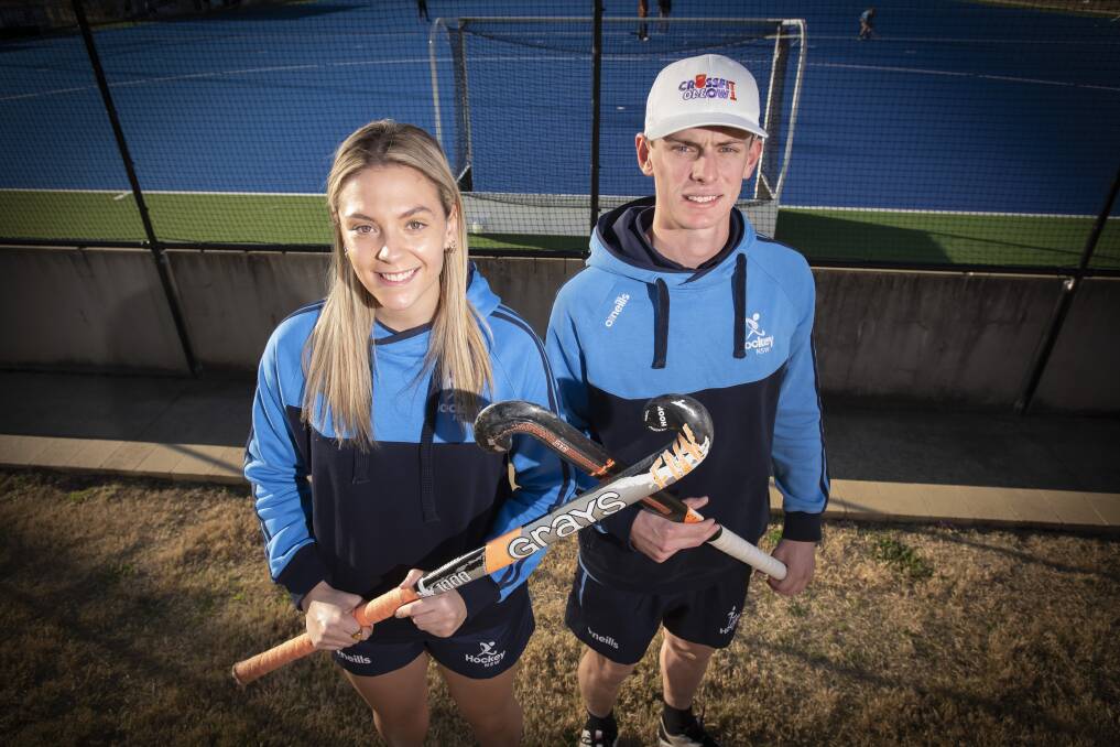 They've put in the training hours together on the pitch. Now Lucy Frame and Oliver McGill are preparing to don NSW country colours alongside each other. Picture by Peter Hardin 020822C004