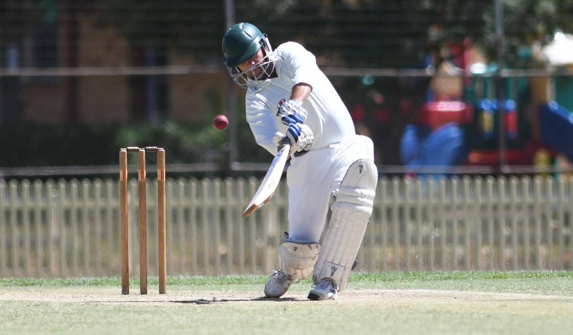 Solid contribution: Opener Ed Blomfield made 52 before retiring hurt for Colts in their final round loss to Round Swamp on Saturday. Photo: Gareth Gardner