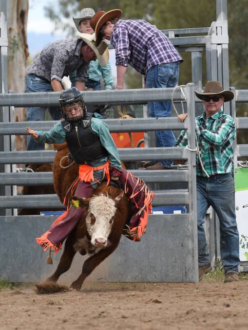 Edgar in action at the recent Attunga rodeo. Photo: Gareth Gardner