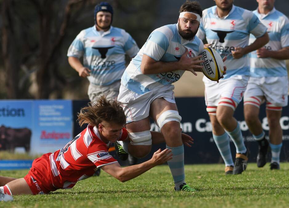 Leading from the front: Quirindi captain Tom Grant was strong for the home side in their win over Walcha. Photo: Gareth Gardner