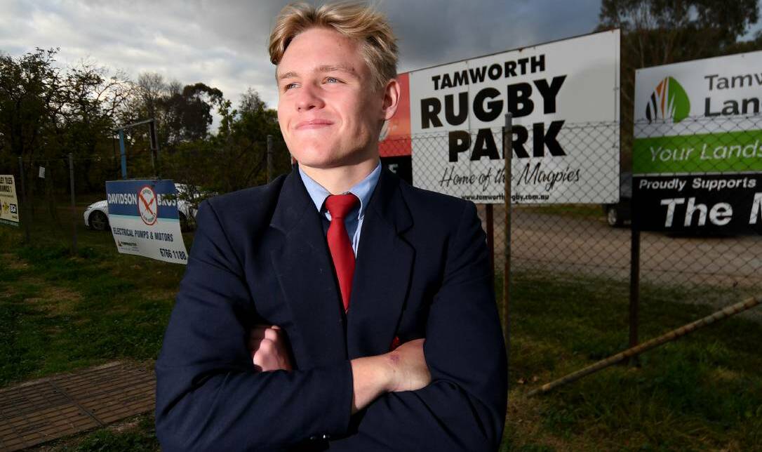 Dreaming big: Mitch Watts' star continues to rise. He is currently in camp with the Junior Wallabies. Photo: Gareth Gardner