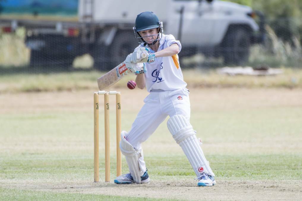 Run out: Adam Williams looks to cut during this year's Tamworth under-14s carnival. The home side won't get the chance to go one better with the 2020 edition cancelled. Photo: Peter Hardin