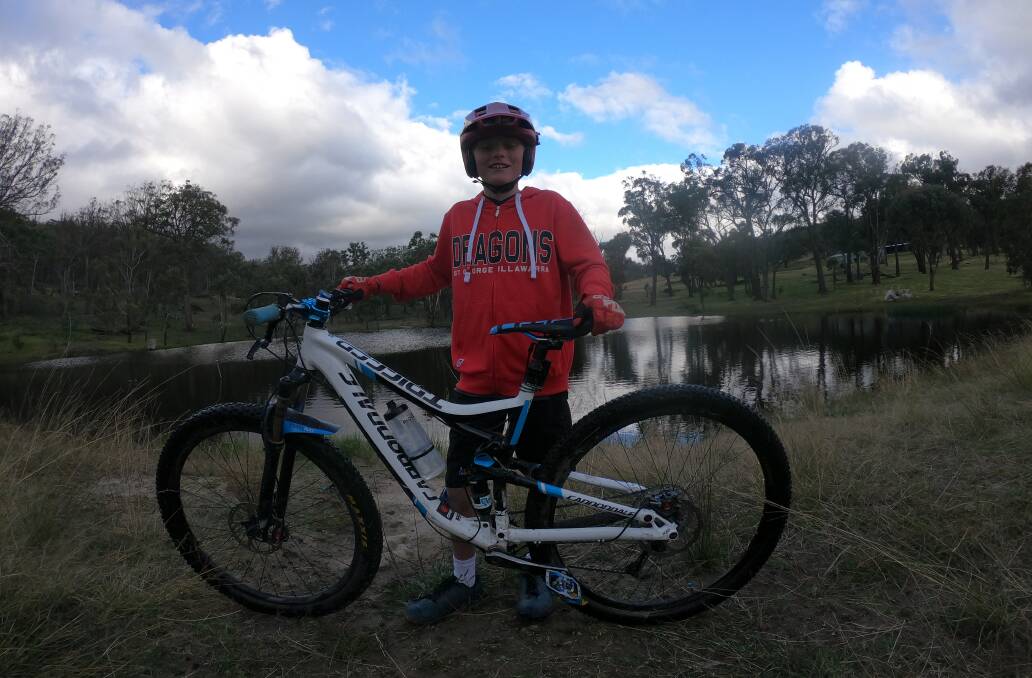 Staying motivated: First year cycling program member Leon Hystek has been getting out on his bike and doing some endurance riding.