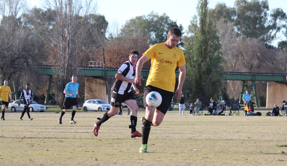Golden boot: FC striker Rob Pryor will be hoping Saturday's drought-breaker against Quirindi will spark a goal rush. Photo: Lisa McSwan