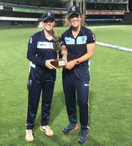 Huge thrill: Victory in Thursday's Twenty20 final at the under-18 nationals was extra sweet for Tamworth's Lara Graham and Jess Davidson after being part of the ACT/NSW Country side that were beaten by Queensland in last year's final. 