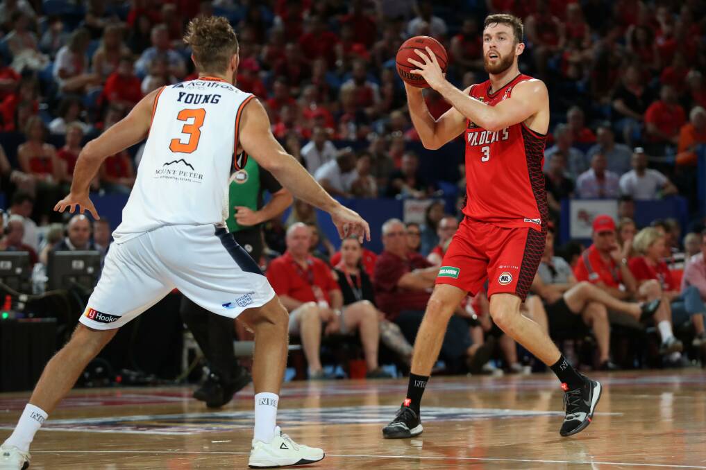 Nick Kay was again a standout for the Perth Wildcats in their win over the Cairns Taipans on Sunday. Photo: AAP Image/Richard Wainwright