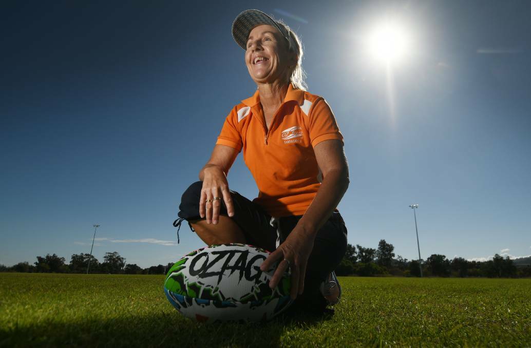 Welcome news: Tamworth Oztag coordinator Pam Potts had good reason to smile this week with senior sport given the green light to resume. Photo: Gareth Gardner 080520GGA01