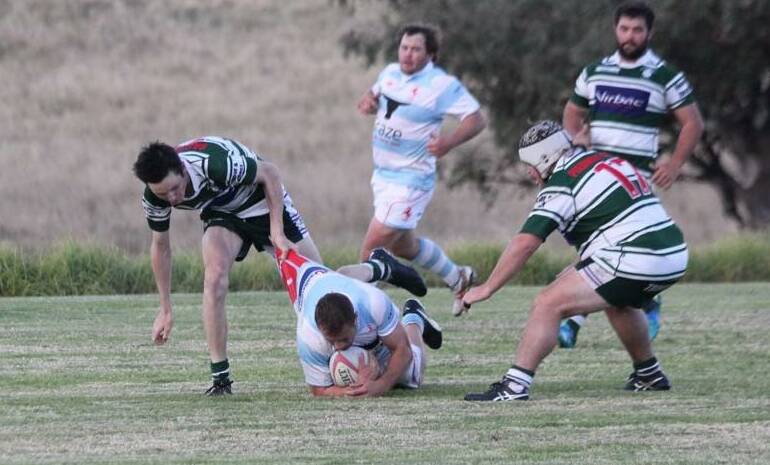 Mack in action for the Rams against Quirindi. 