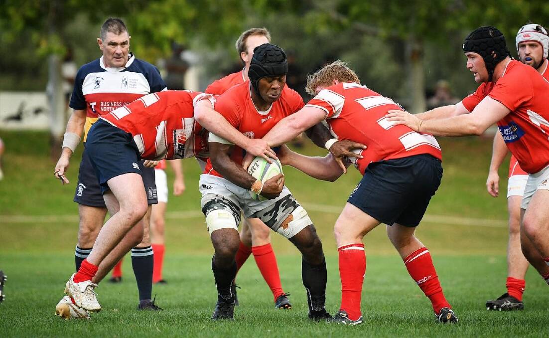 Back rower Ratu Vuibau scored the first of Gunnedah's three tries in their win over Walcha on Saturday. Picture Sarah Stewart