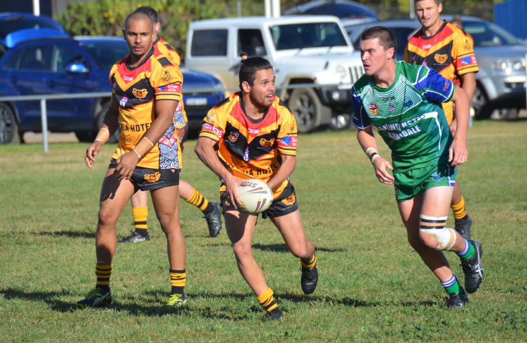 THREE FROM THREE: James Smith in action for the Boomerangs in a dominant display against the Armidale Rams. Photo: Ellen Dunger.