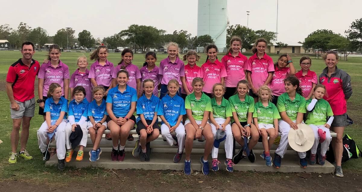 HUGE SUCCESS: The Moree junior girls cricket competition kicked off on Monday with all the girls enjoying a great start to the program. Photo: supplied.