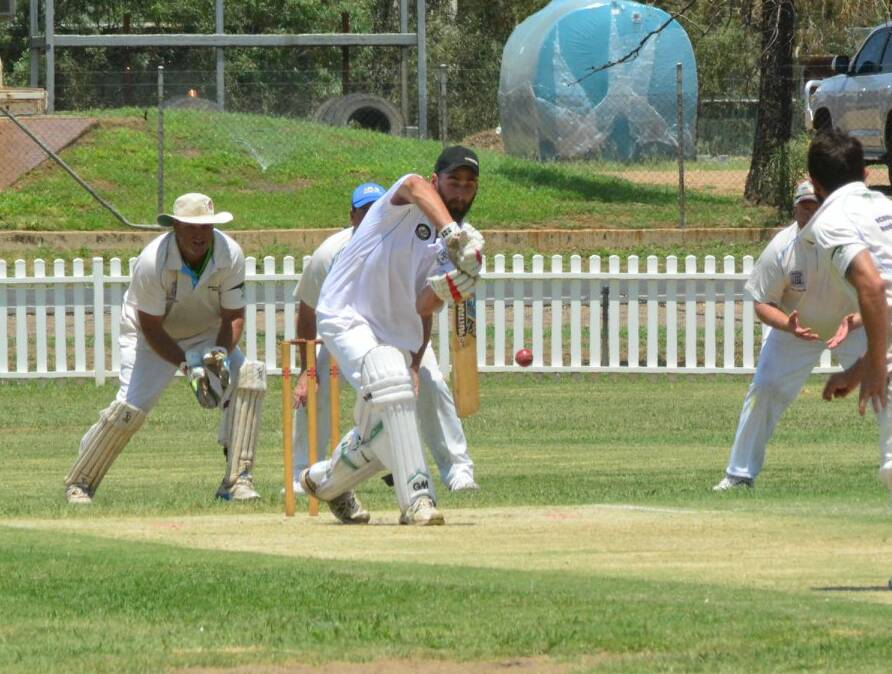MOVING ON: Ben Day made 64 runs off just 41 balls to help Moree get a big win over Peel Valley on Sunday. Photo: Deb Holland.