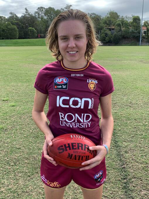 ONE STEP CLOSER: Jess Maher has been another positive step towards an AFLW career after being selected in the Brisbane Lions squad for the 2019 Winter Series. Photo: Duane Macey.