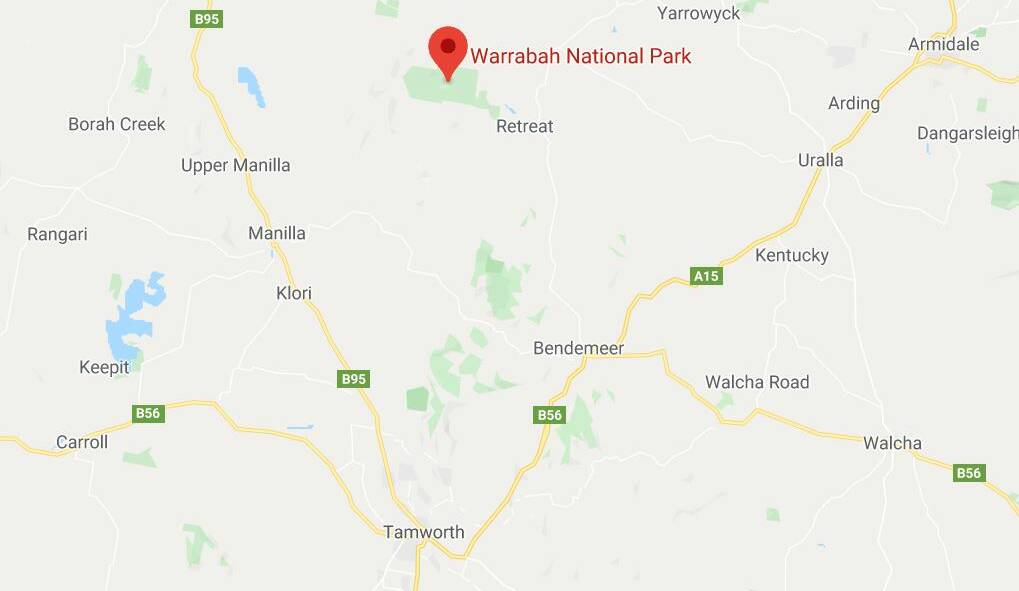 Warrabah National Park's location. Image: Google Maps