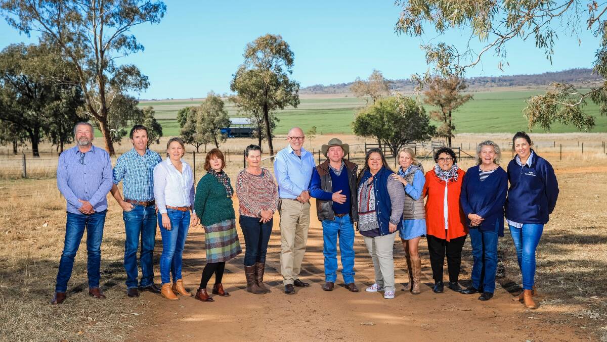 Premer farmers with Minister for Small Business Damien Tudehope. Photo: supplied
