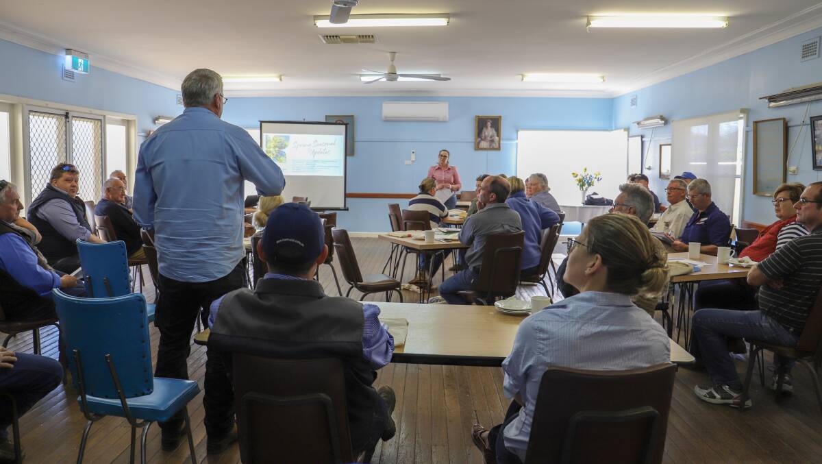 The first update was held at Manilla CWA Rooms on Thursday morning, which garnered a great turnout. Photo: North West Local Land Services