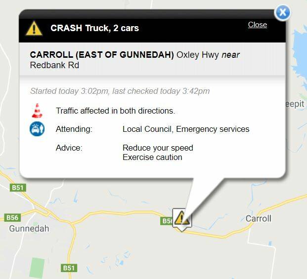 The Live Traffic NSW update. Image: Live Traffic NSW