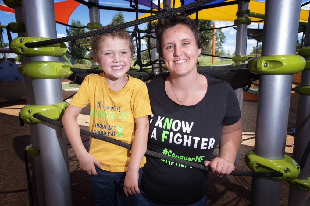 FIGHTER: Kyson Peters suffers from neurofibromatosis, and his mum Sally is doing everything she can to keep her son in tip-top shape. Photo: Peter Hardin
