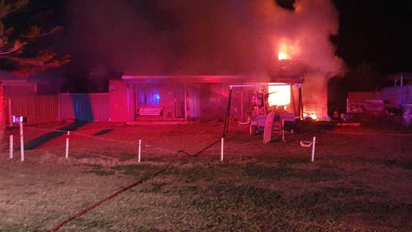 The housefire on July 19. Photo: Fire and Rescue NSW Gunnedah