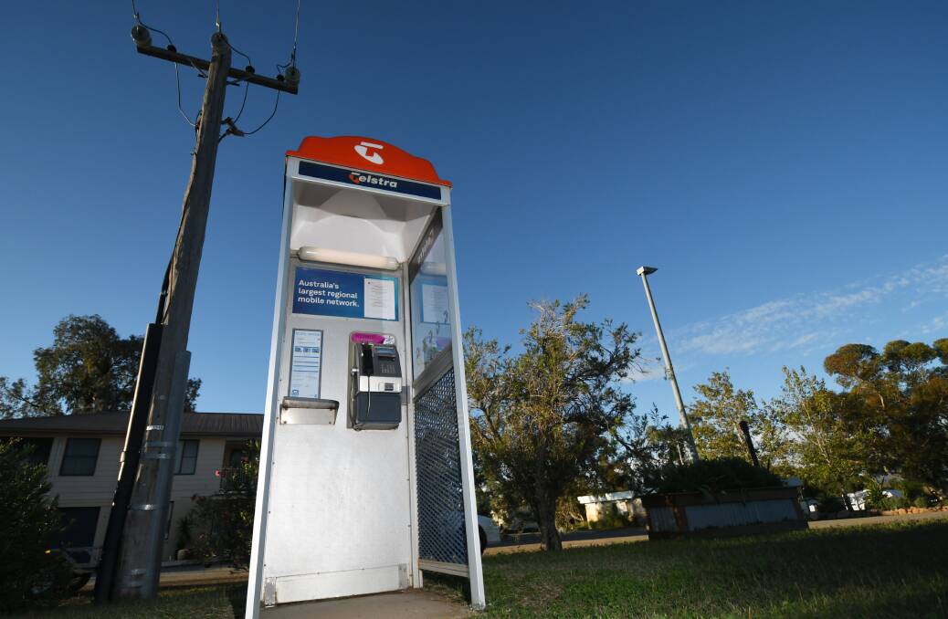 LINE DISCONNECTED: Telstra is considering removing the payphone outside of 612 Goonoo Goonoo Road. Photo: Gareth Gardner