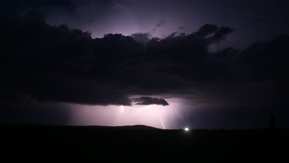 ADRENALINE: A lightning strike near Gunnedah in October. Photo: Rob Balint