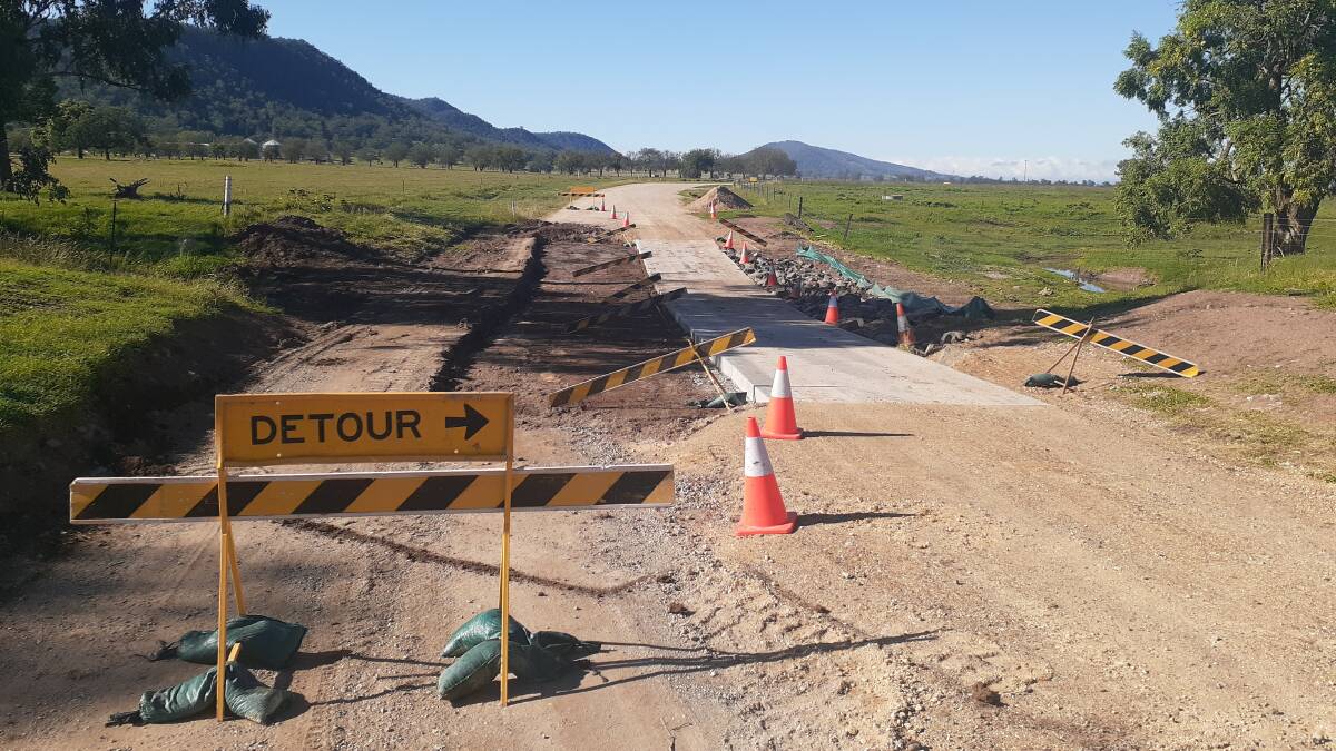 Work underway on Cana Road. Motorists are requested to drive with extra caution through the construction site. Photo: supplied