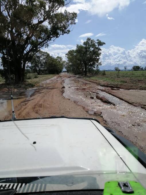 The state of Rangari Road after significant rain in February. Photo: supplied