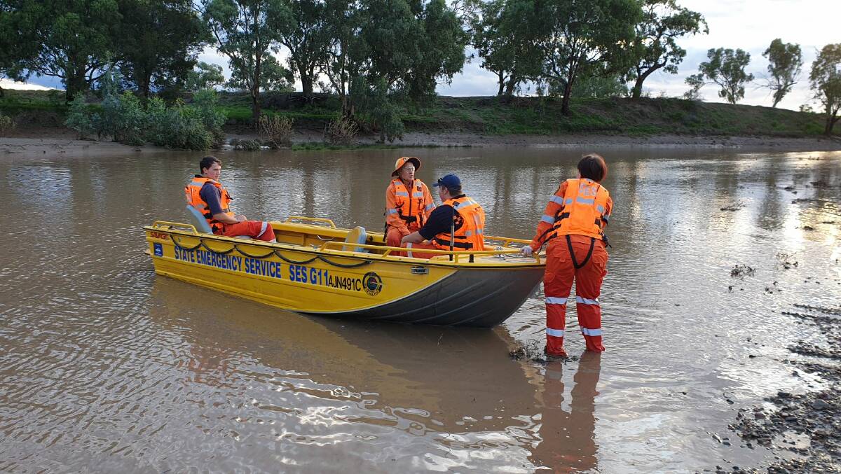 Narrabri SES test out their boats. Photo: supplied