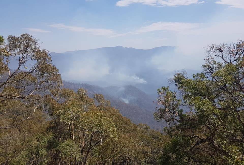 Mount Kaputar National Park in Narrabri continues to burn. Photo: Narrabri Rural Fire Service Facebook page