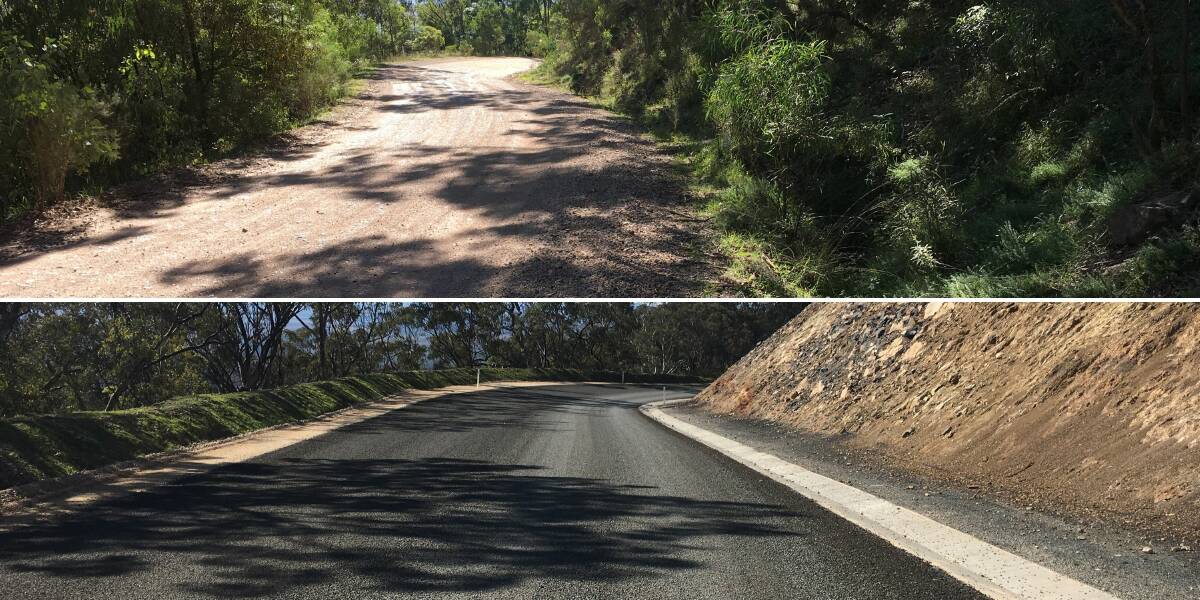 BEFORE AND AFTER: The Willow Tree to Merriwa Road. Photos: supplied