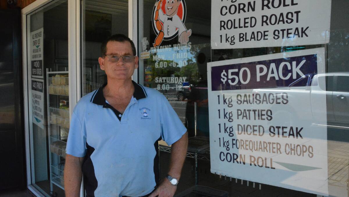 Bernard Etheridge has been flat out serving customers wanting meat at Mornington Butchery. Photo: Jessica Worboys
