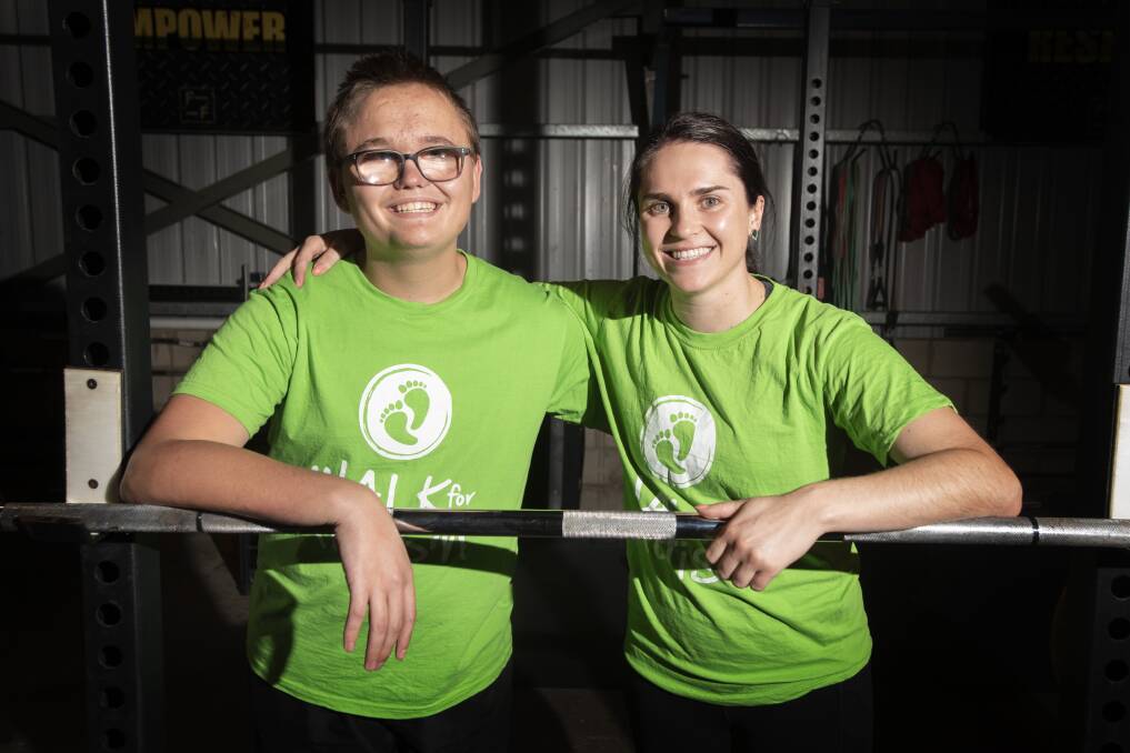 ONE STEP AT A TIME: Jayden Grainger and Natalie Lambeth are taking on 10,000 steps a day for Walk for Autism. Photo: Peter Hardin
