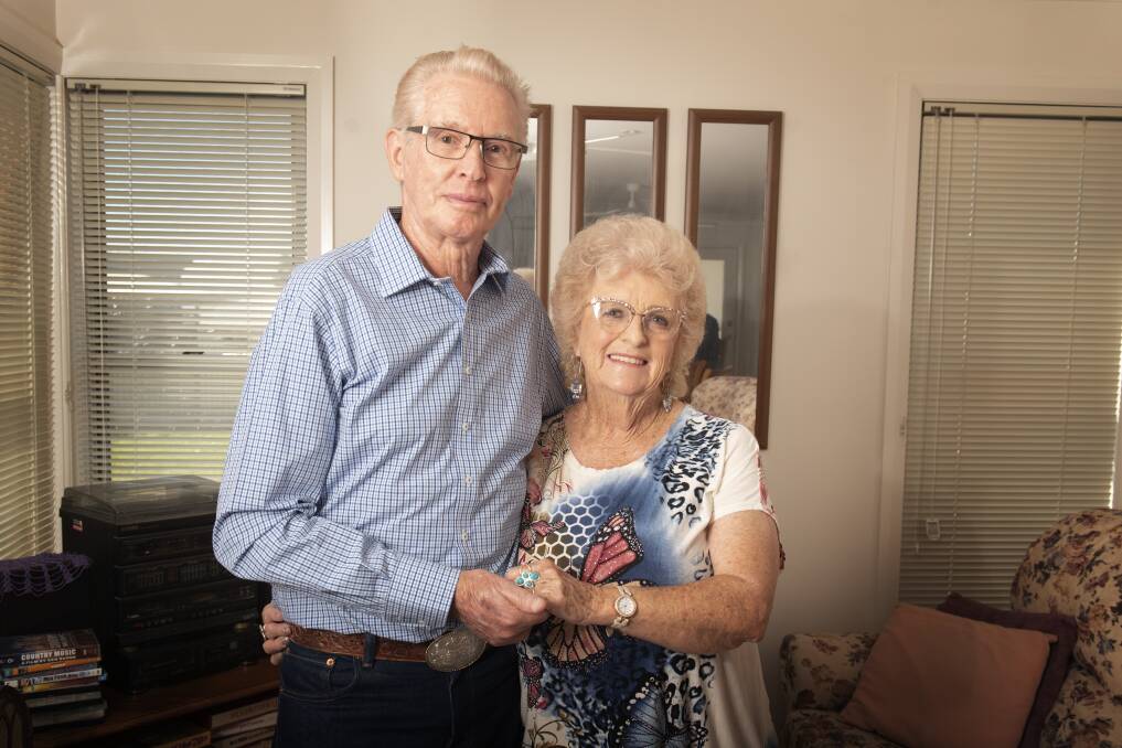 LOVED-UP: Tamworth's Glen and Janice Crosby prove that true love really does exist. Photo: Peter Hardin