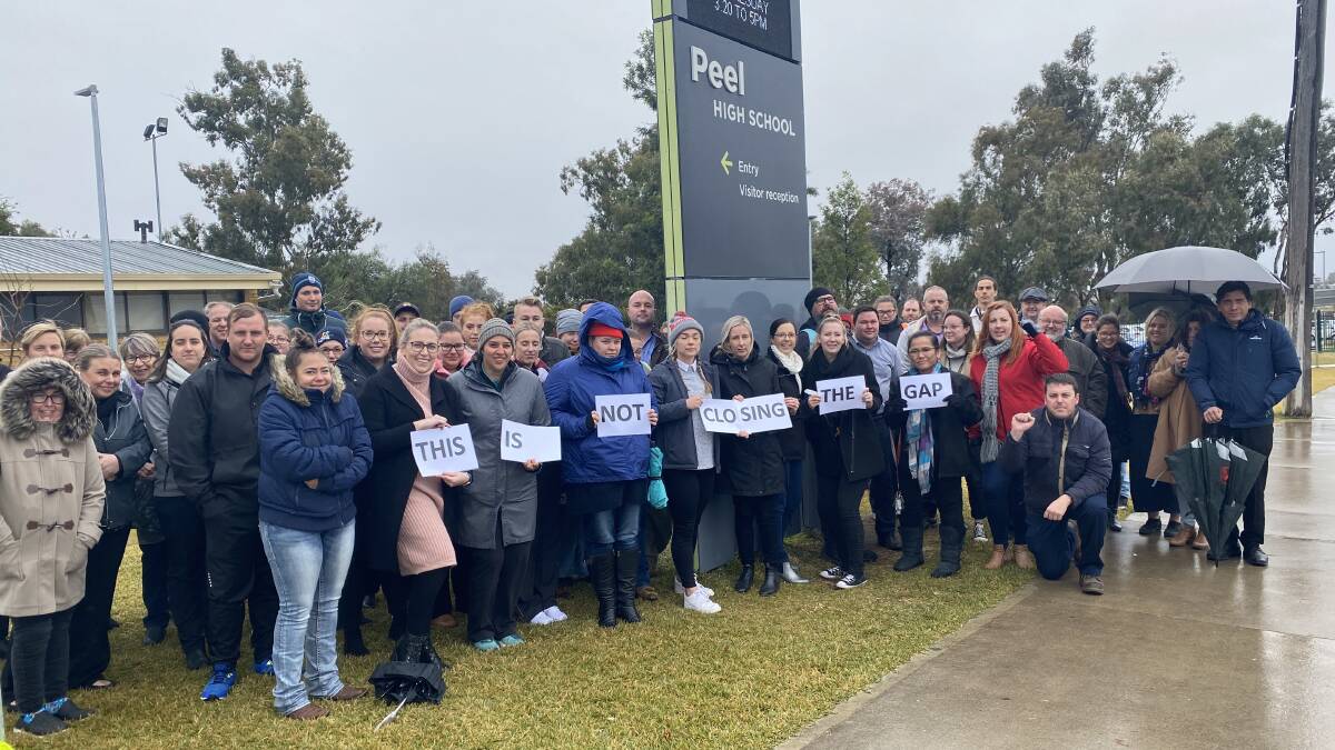 The strike on Thursday morning. Photo: NSW Teacher's Federation